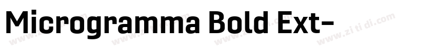 Microgramma Bold Ext字体转换